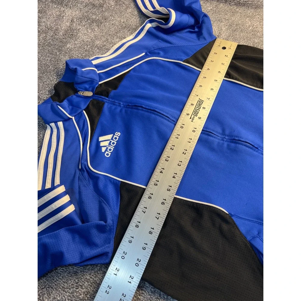 Adidas Kids Blue Black Climacool Full Zip Track Jacket XL 15-16Y